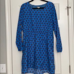 Jcrew print dress long sleeve